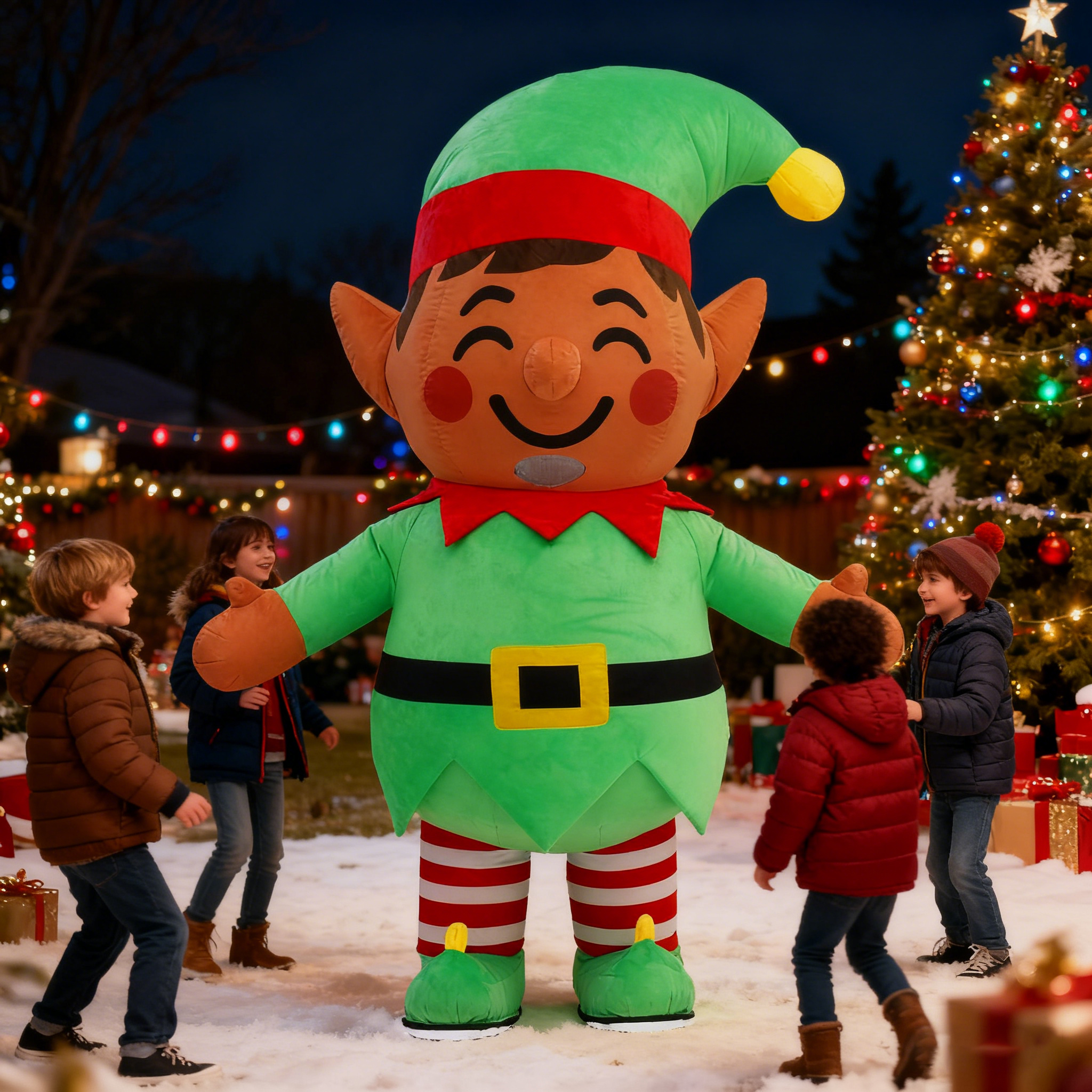 Inflatable Christmas Elf Plush - Elf Costume Christmas ulasan dan harga
