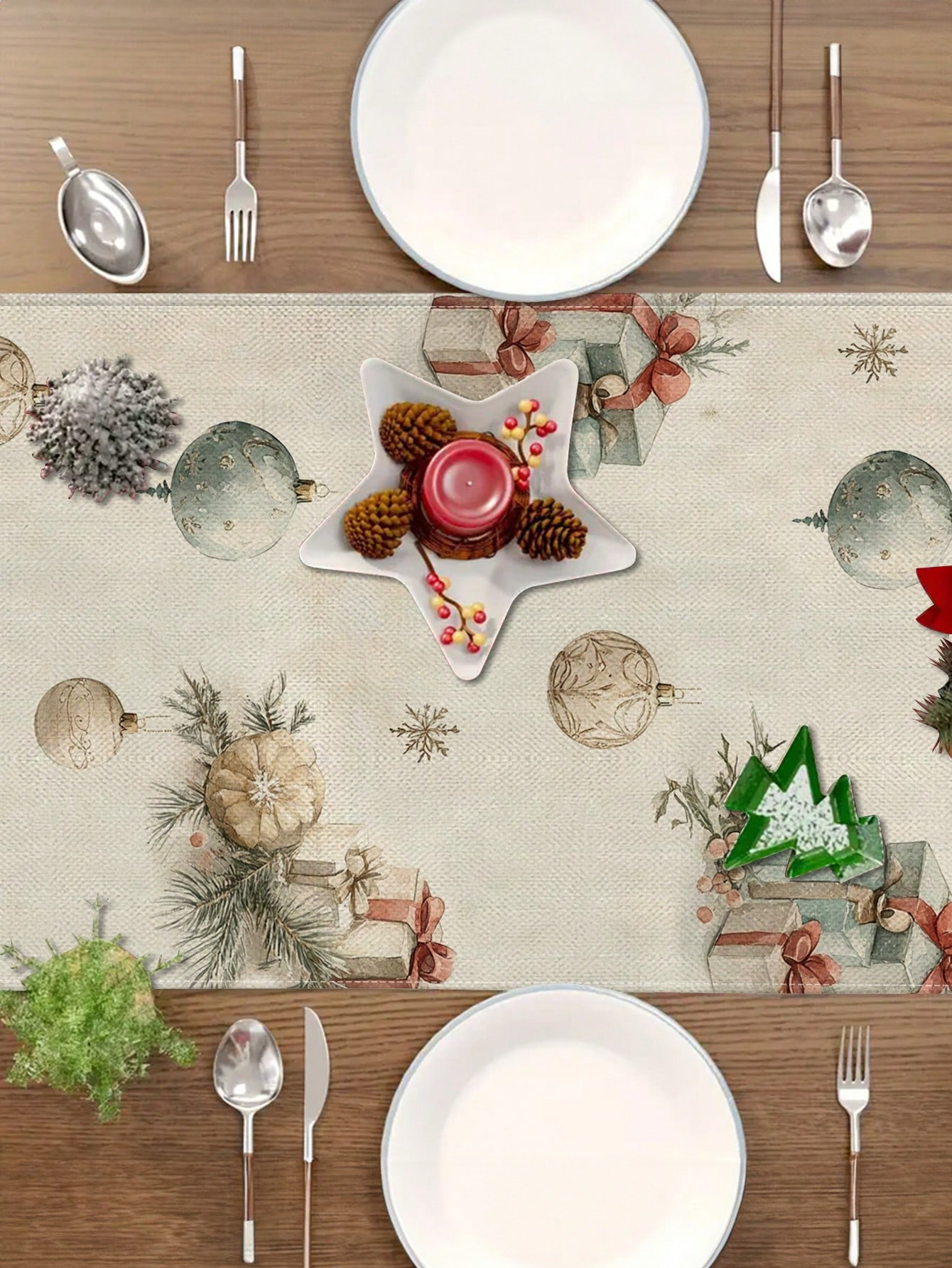 1pc Christmas Nutcracker & Bal - Christmas Table Runner ulasan dan harga