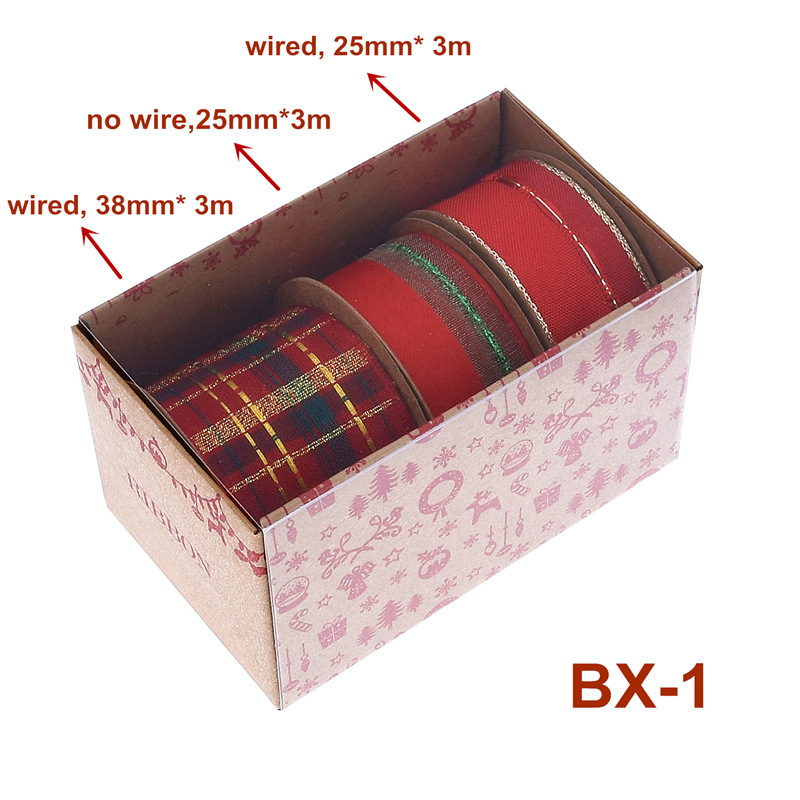 Christmas Ribbon Set Boxed Gif - Gift Box Wrap Set ulasan dan harga