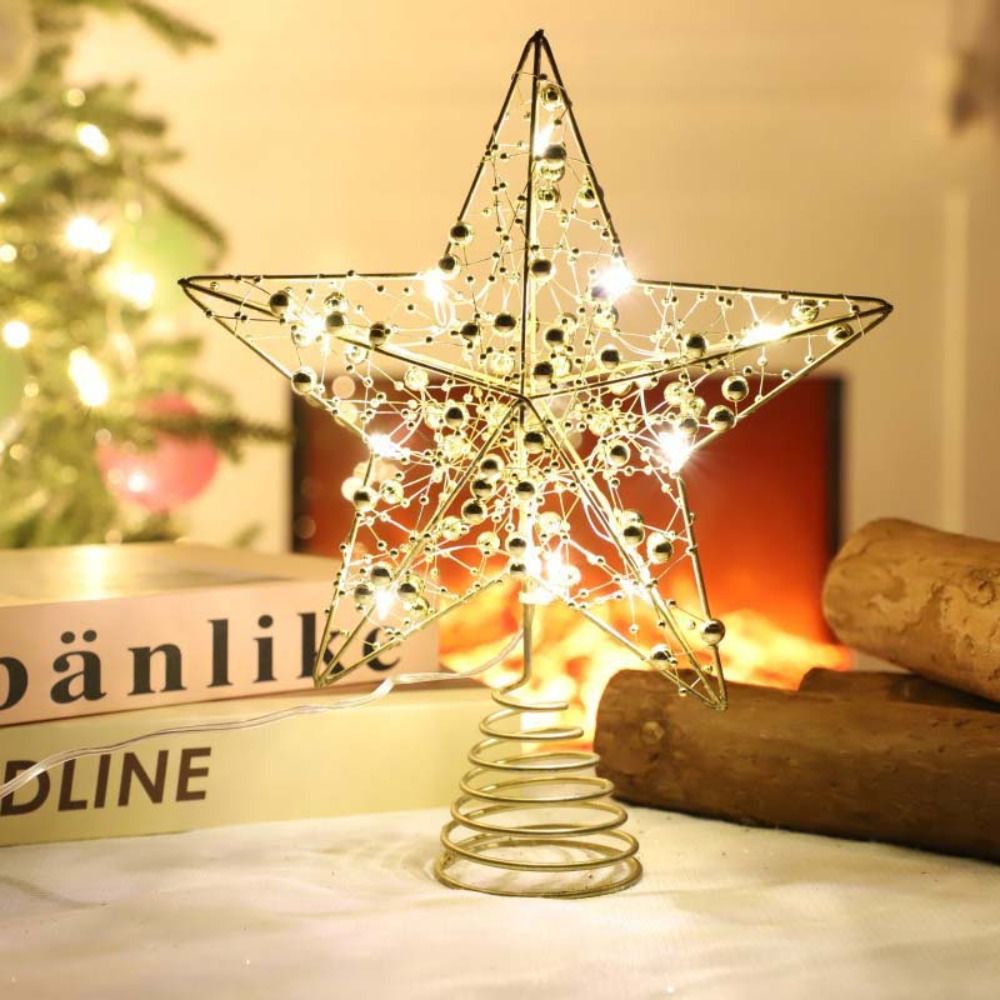 Gold/Silver LED Christmas Tree - Star Tree Topper ulasan dan harga
