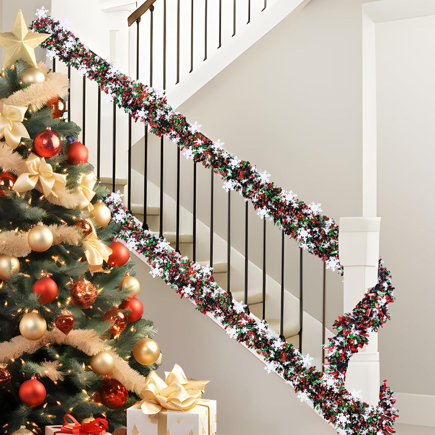 2M Christmas Snowflake Tinsel  - Tinsel Garland Decoration ulasan dan harga