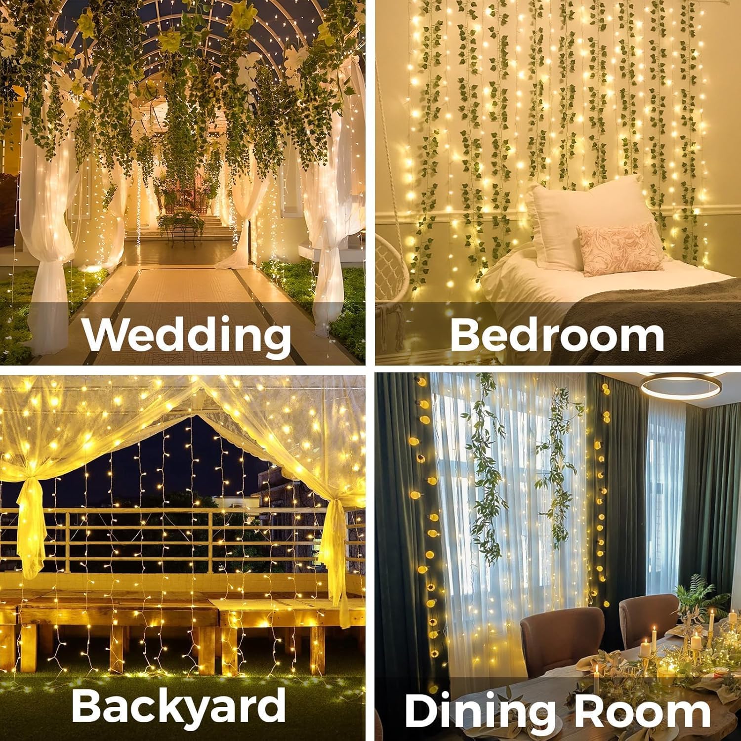 Curtain Lights For Bedroom 200 - Christmas Lights Outdoor ulasan dan harga
