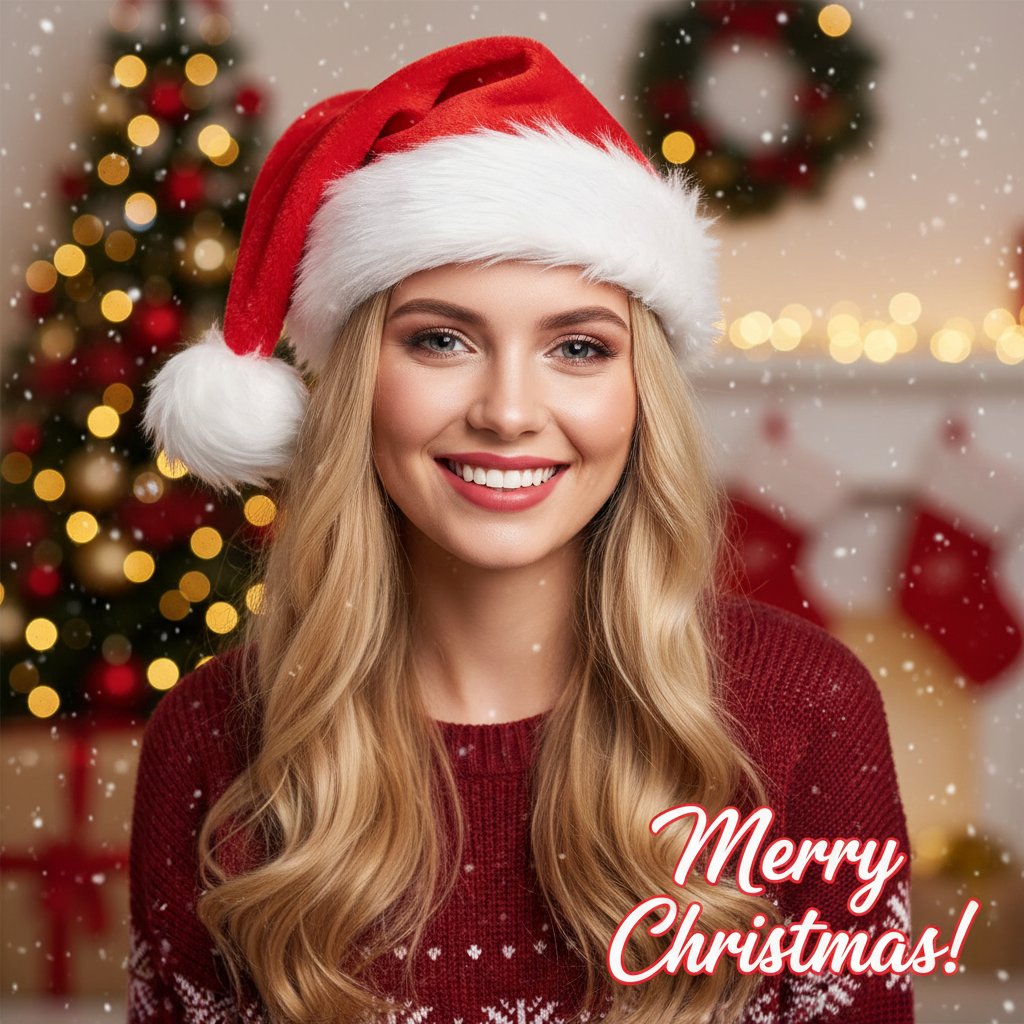 Christmas Santa Hat Xmas Long  - Santa Hat Plush ulasan dan harga