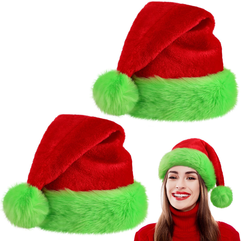 1pc, Santa Claus hat Christmas - Santa Hat Plush ulasan dan harga