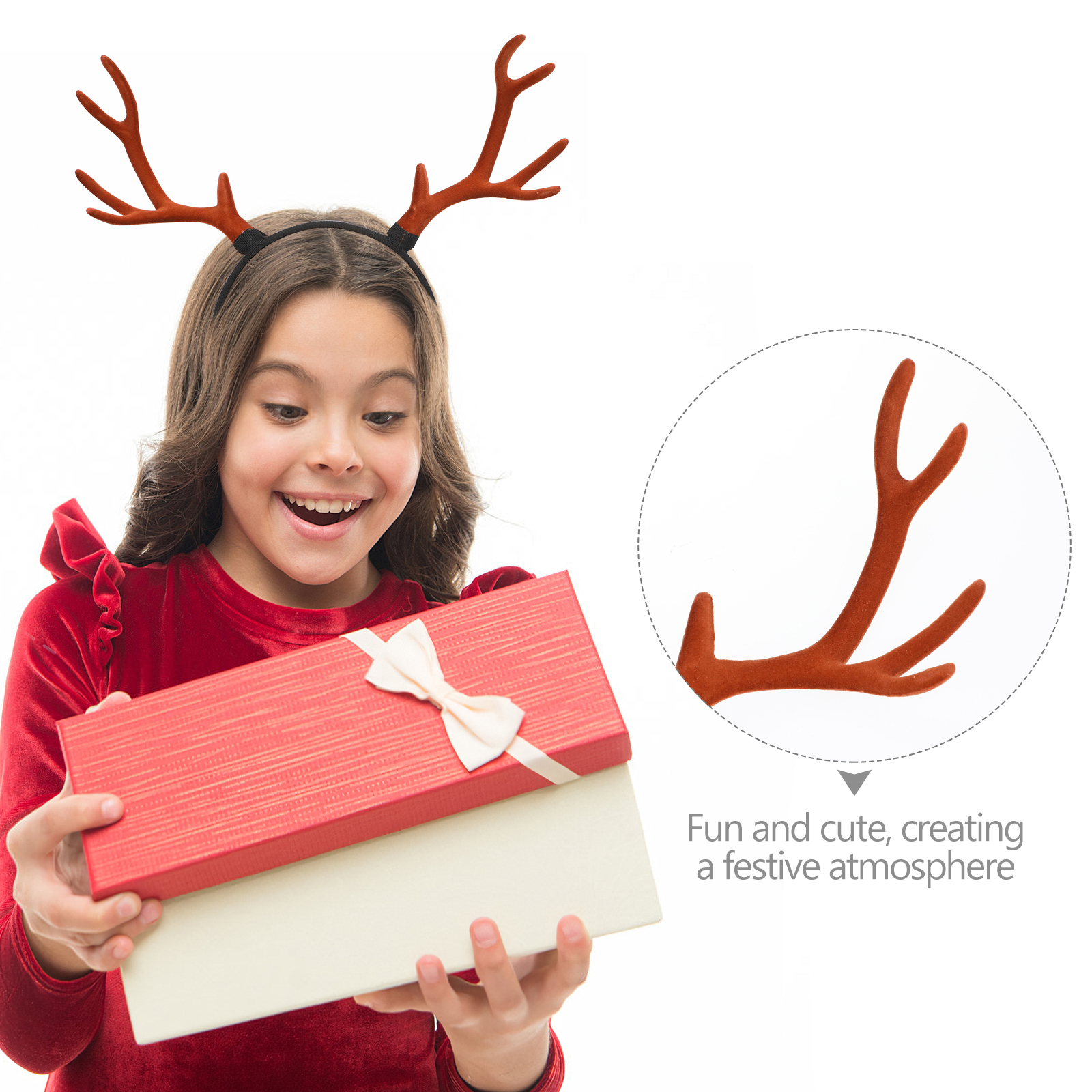 1pc Lovely Christmas Antler Ha - Reindeer Antlers Headband ulasan dan harga
