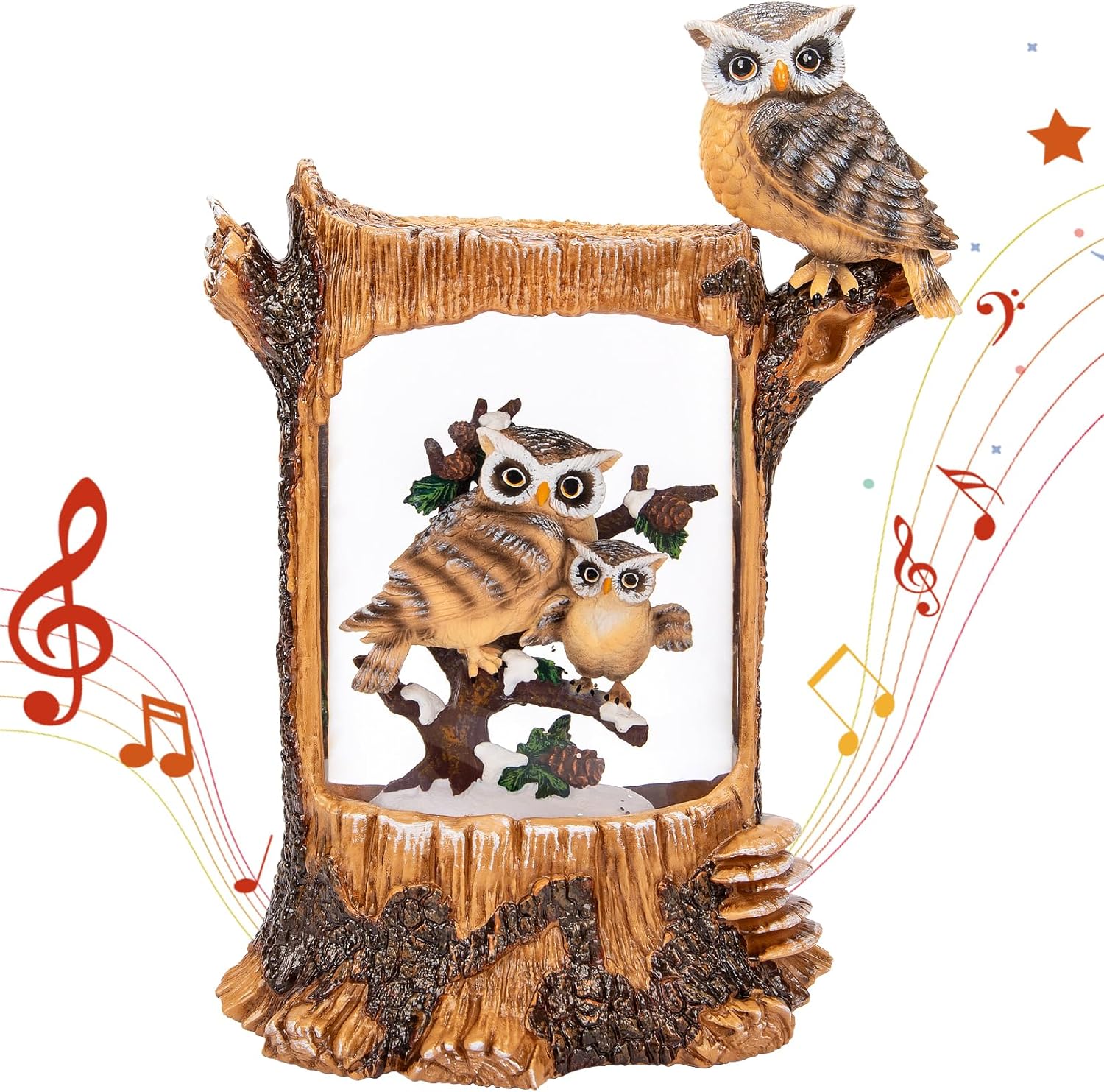 Christmas Owl Family Snow Glob - Snow Globe Musical ulasan dan harga