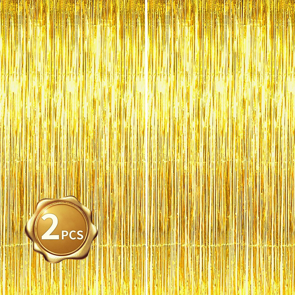 2Pack Gold Metallic Foil Tinse - Tinsel Garland Decoration ulasan dan harga