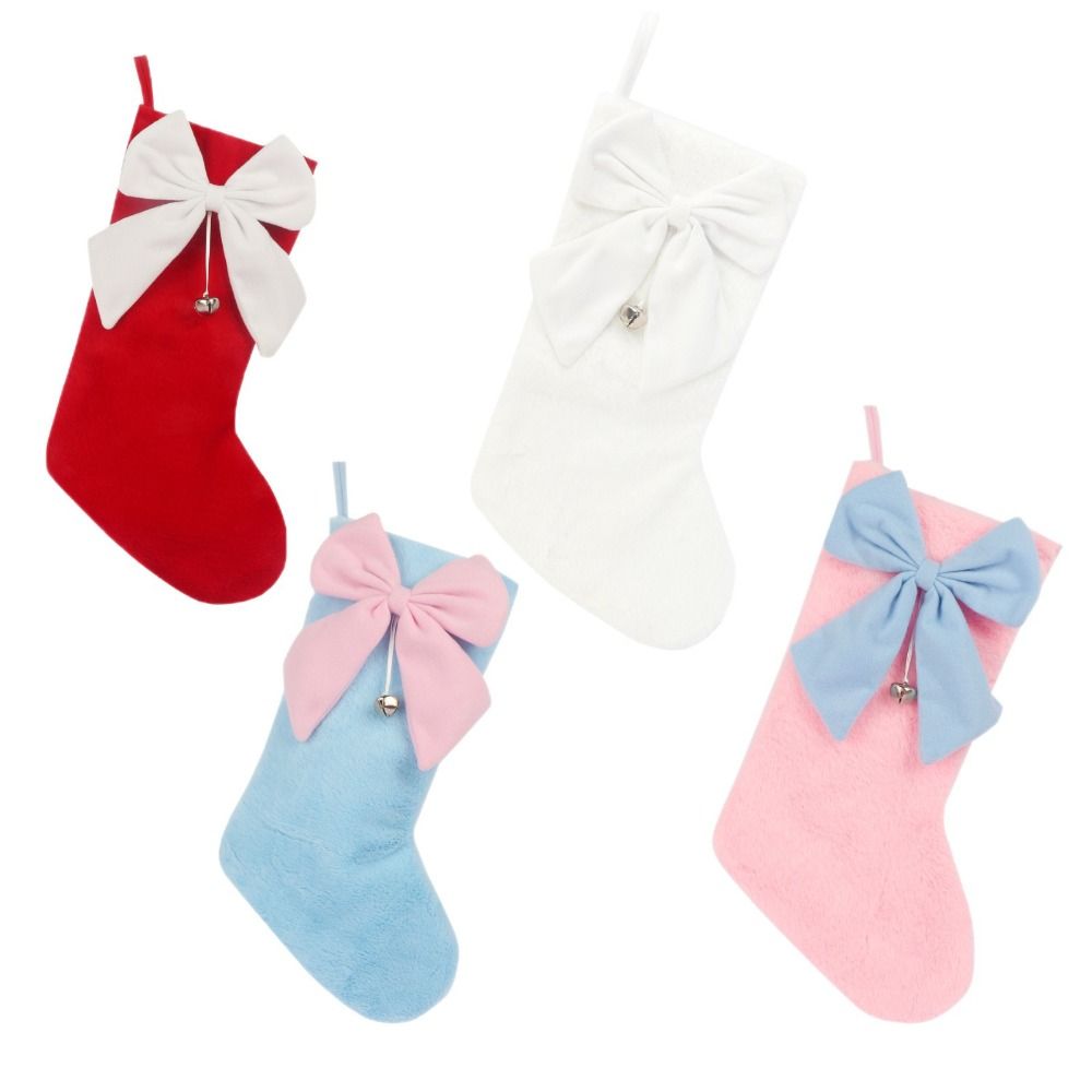 Flannel Christmas Bow Stocking - Christmas Stocking Hanging ulasan dan harga