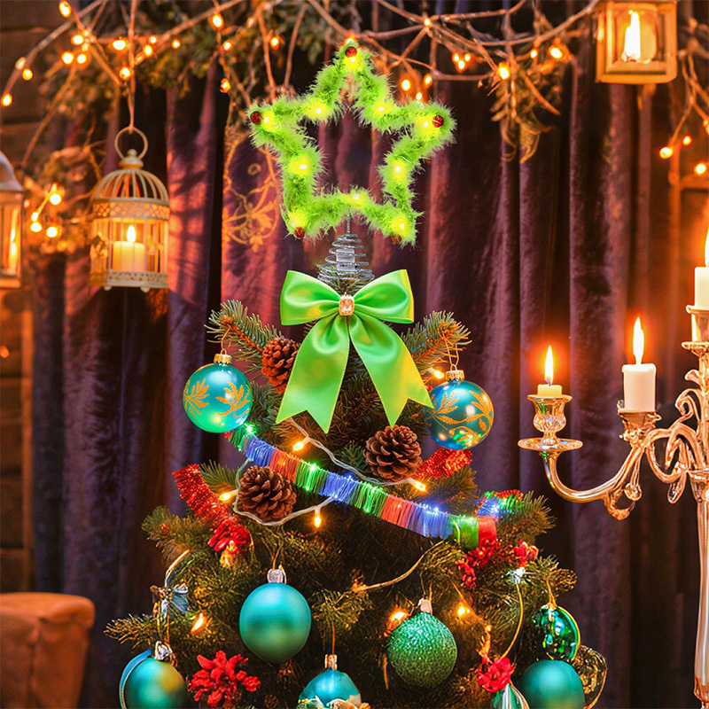 Plush Five-pointed Star Twisty - Star Tree Topper ulasan dan harga