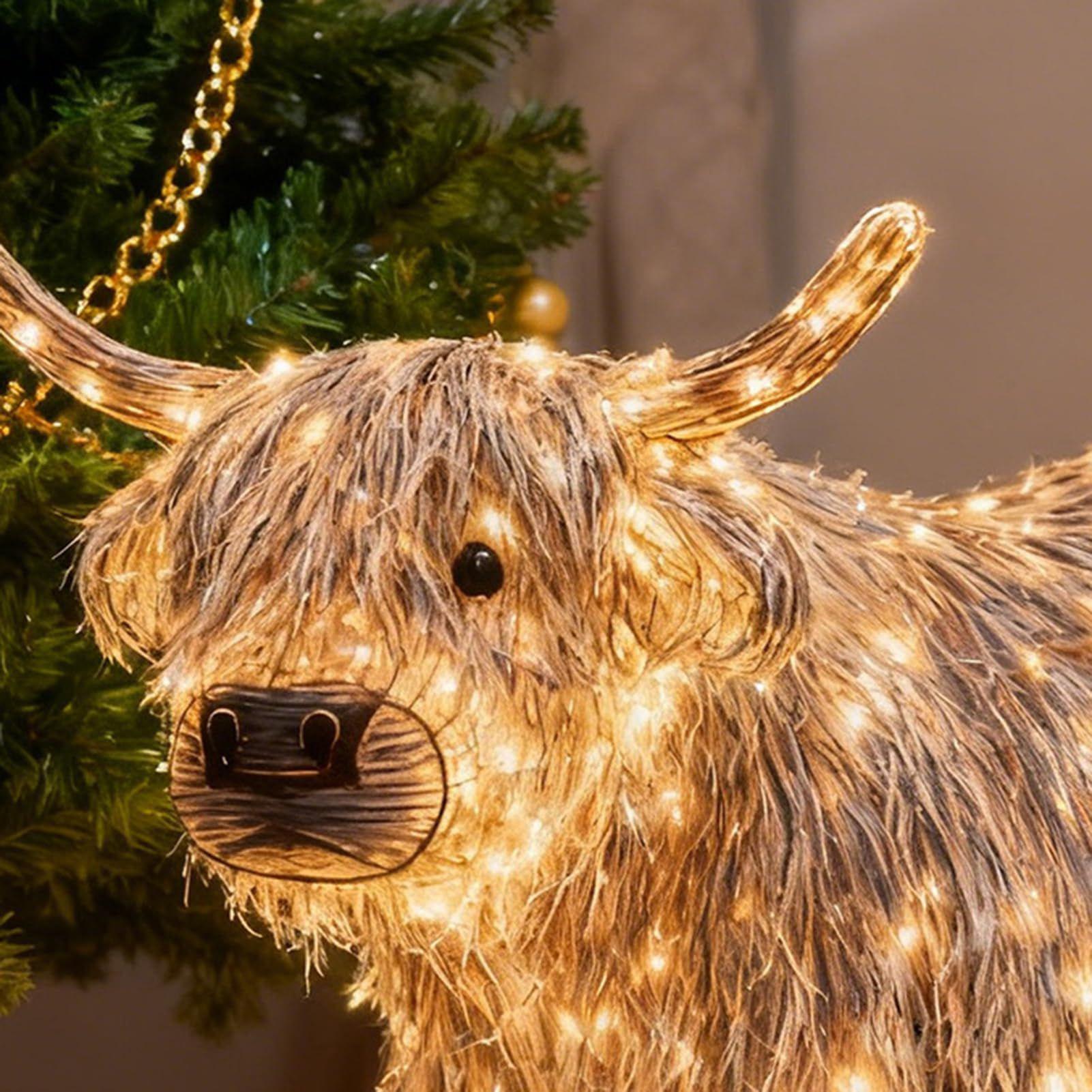 Cow Figurine Light Up 11 Inch  - Christmas Lights Outdoor ulasan dan harga