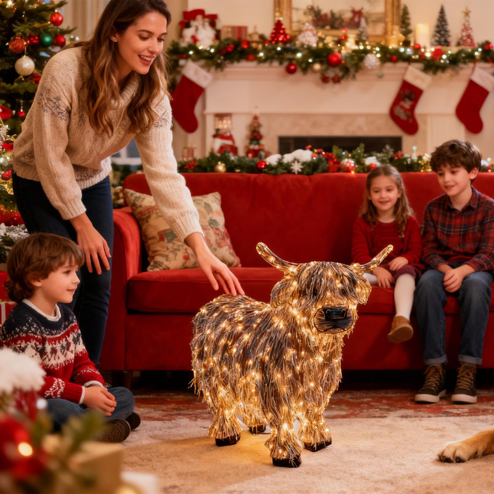 Cow Figurine Light Up 11 Inch  - Christmas Lights Outdoor ulasan dan harga