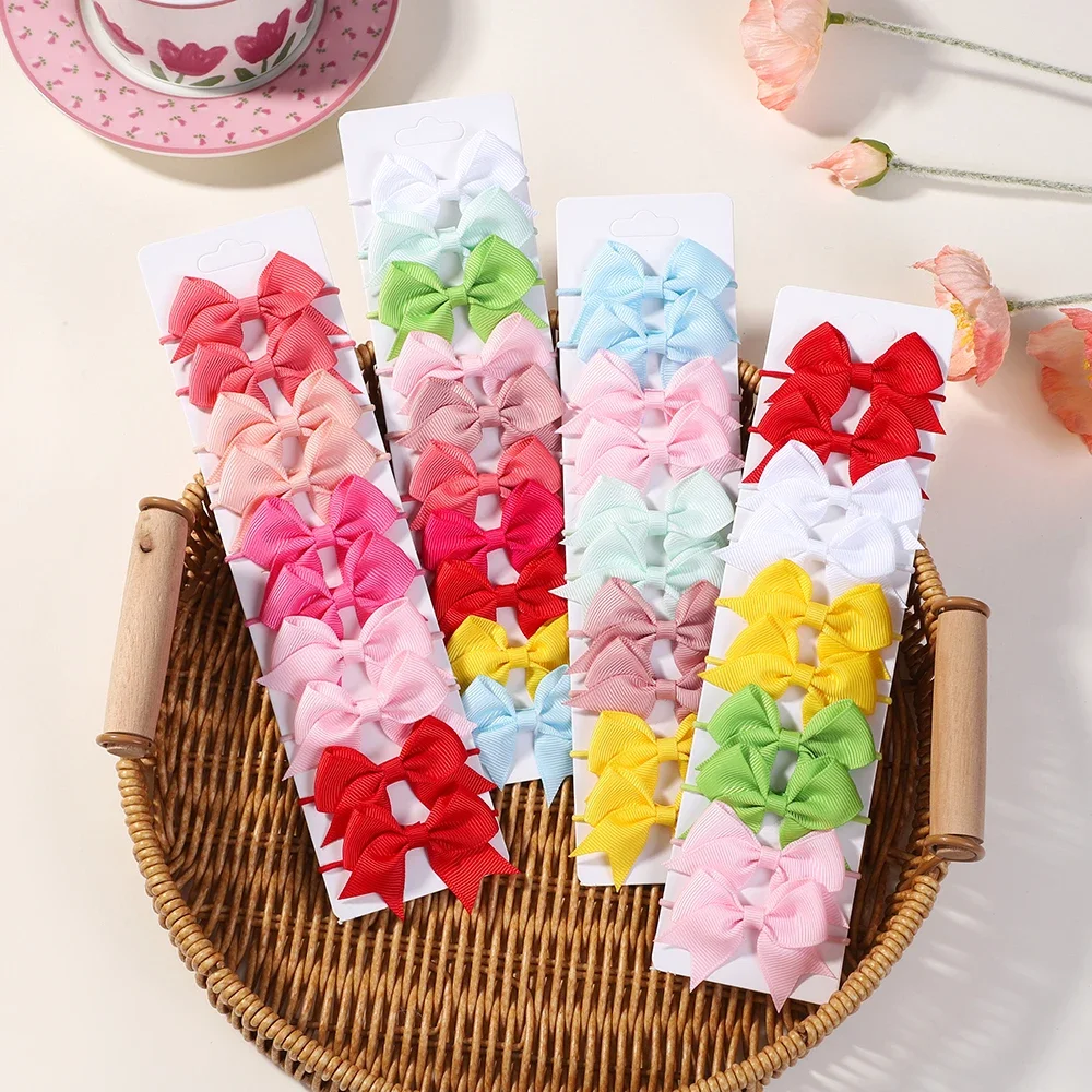 10Pcs Bows Elastic Hair rubber - Ribbon Bow Gift ulasan dan harga