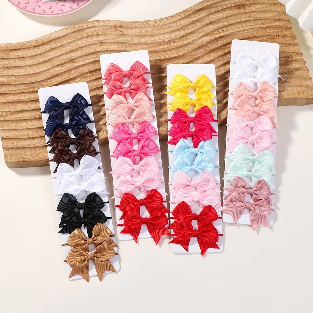 10Pcs Bows Elastic Hair rubber - Ribbon Bow Gift ulasan dan harga