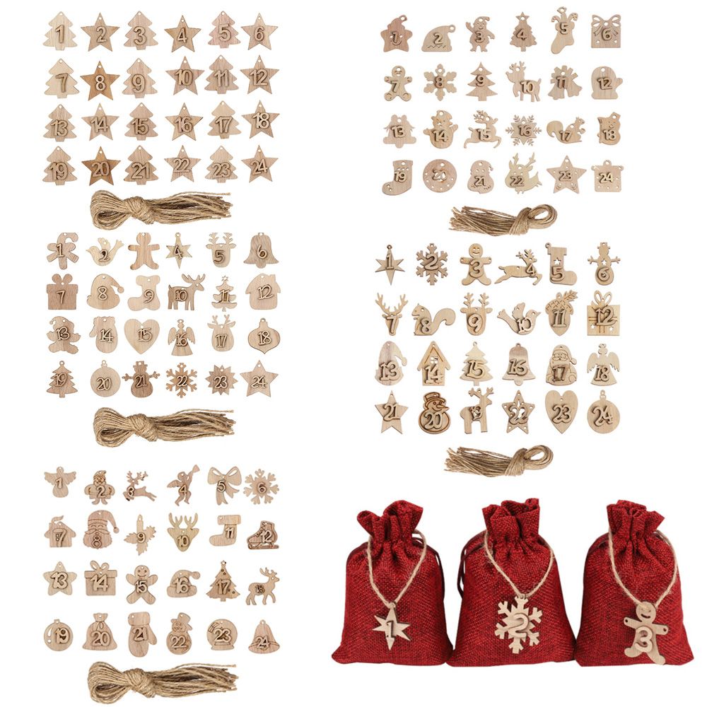 24pcs/set DIY Gift Bags Decor  - Advent Calendar Gift ulasan dan harga