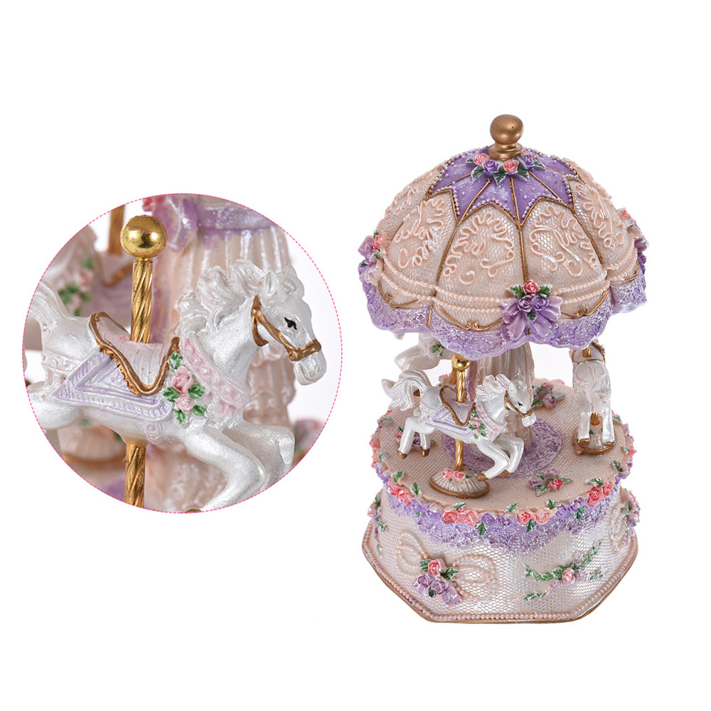 Luxury Dream 3-Horse Rotating  - Snow Globe Musical ulasan dan harga