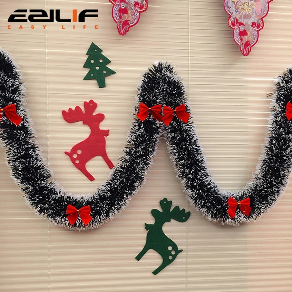 Christmas Tinsel Garland Artif - Led Fairy String Lights ulasan dan harga