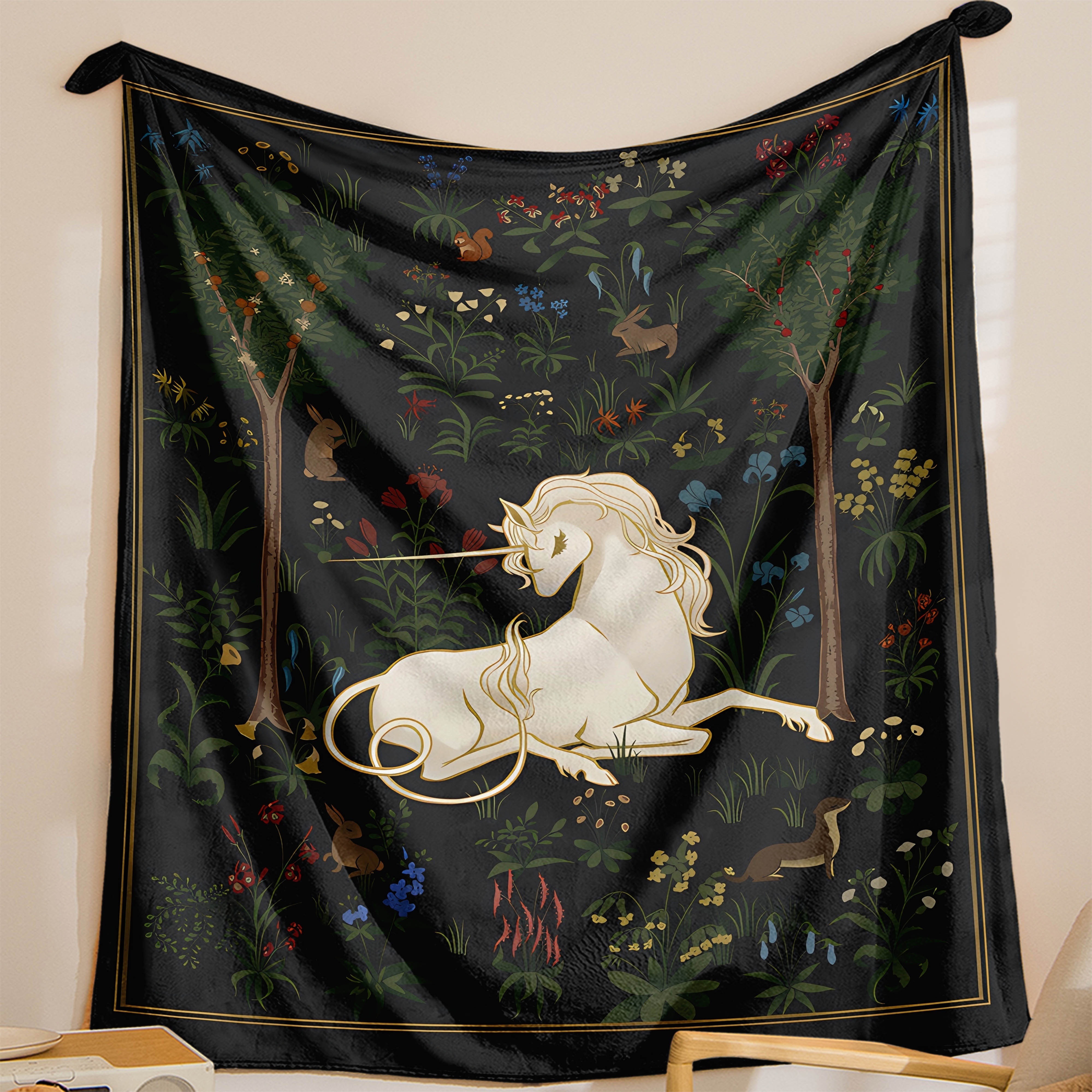 1pc Magical Unicorn Forest Thr - Christmas Throw Blanket ulasan dan harga
