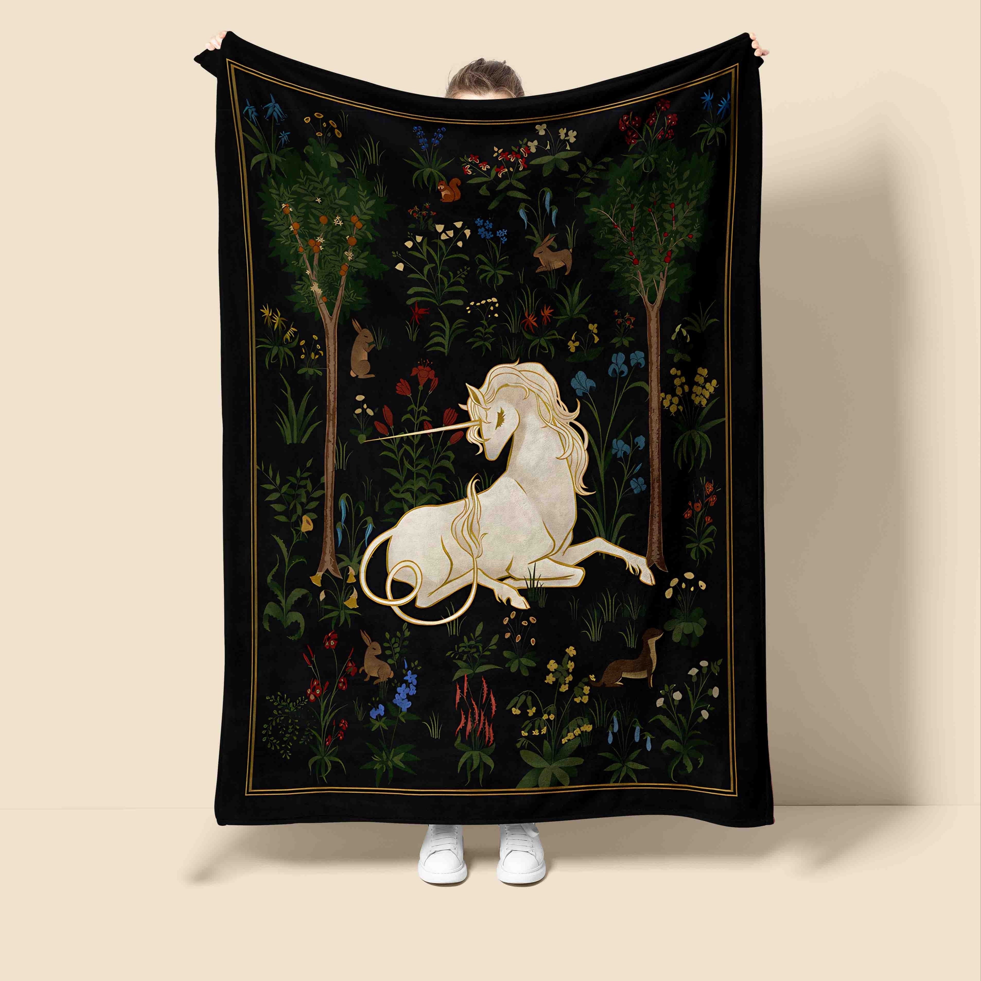 1pc Magical Unicorn Forest Thr - Christmas Throw Blanket ulasan dan harga