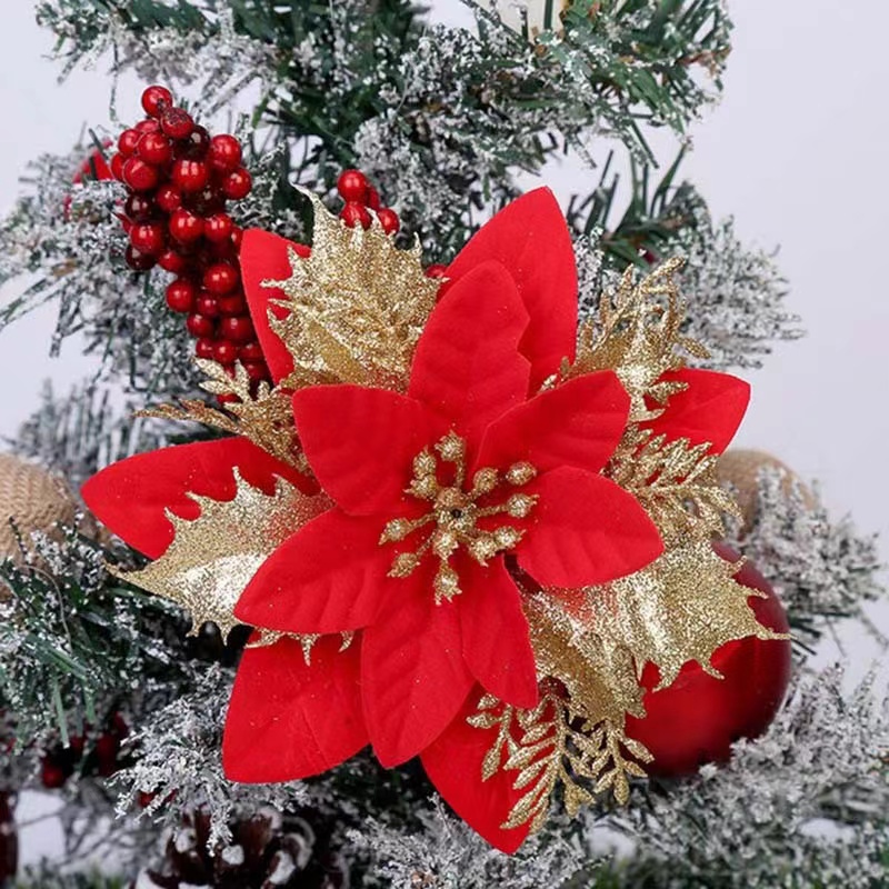 5PCS Christmas Flowers Christm - Christmas Tree Artificial ulasan dan harga