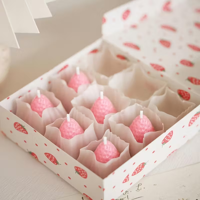 Strawberry Silicone Candle Mol - Holiday Candle Set ulasan dan harga