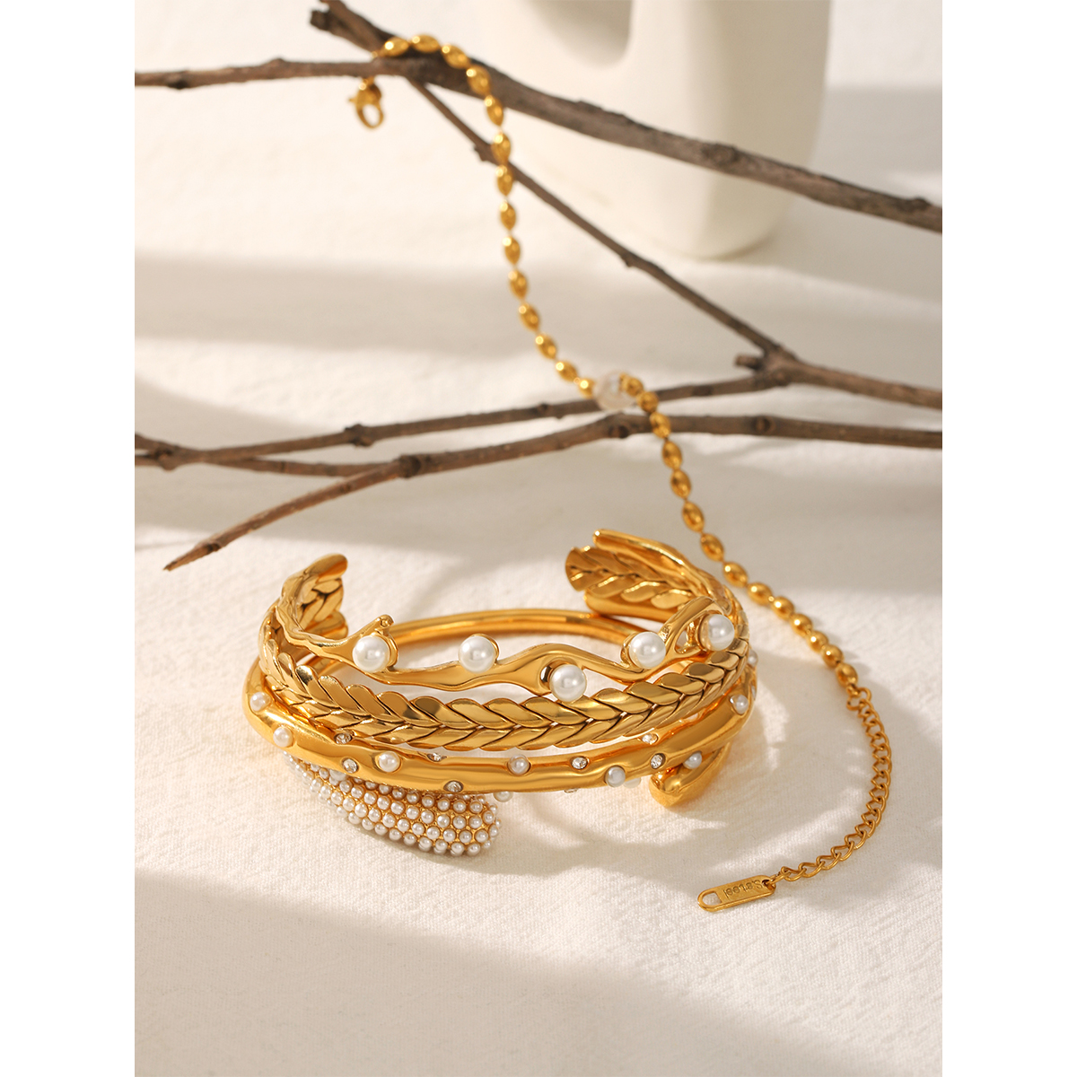 18K Gold Plated Stainless Stee - Gift Box Wrap Set ulasan dan harga