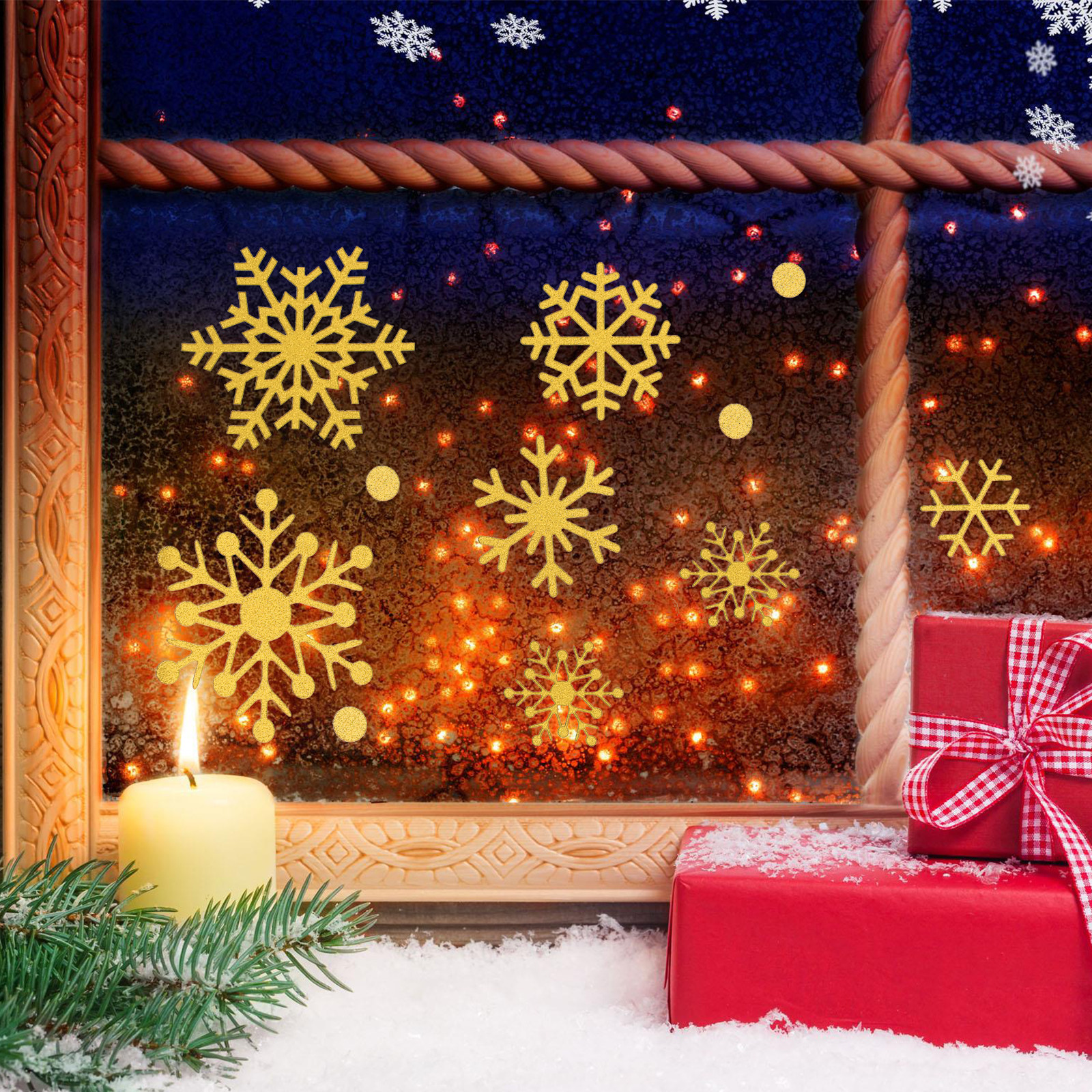 Christmas Snowflake Wall Stick - Snowflake Window Decal ulasan dan harga