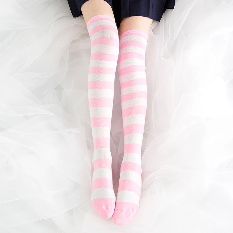Cute Pink Blue Lolita Striped  - Christmas Stocking Hanging ulasan dan harga