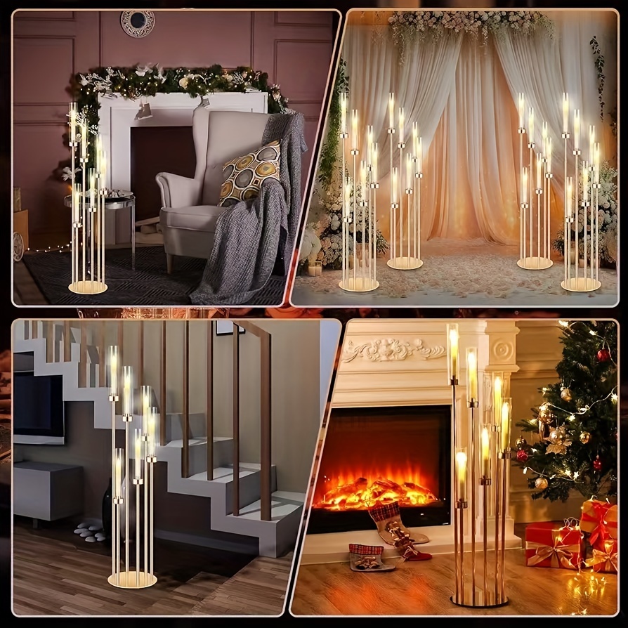 2 Sets Floor Candelabra 6 Arms - Holiday Candle Set ulasan dan harga