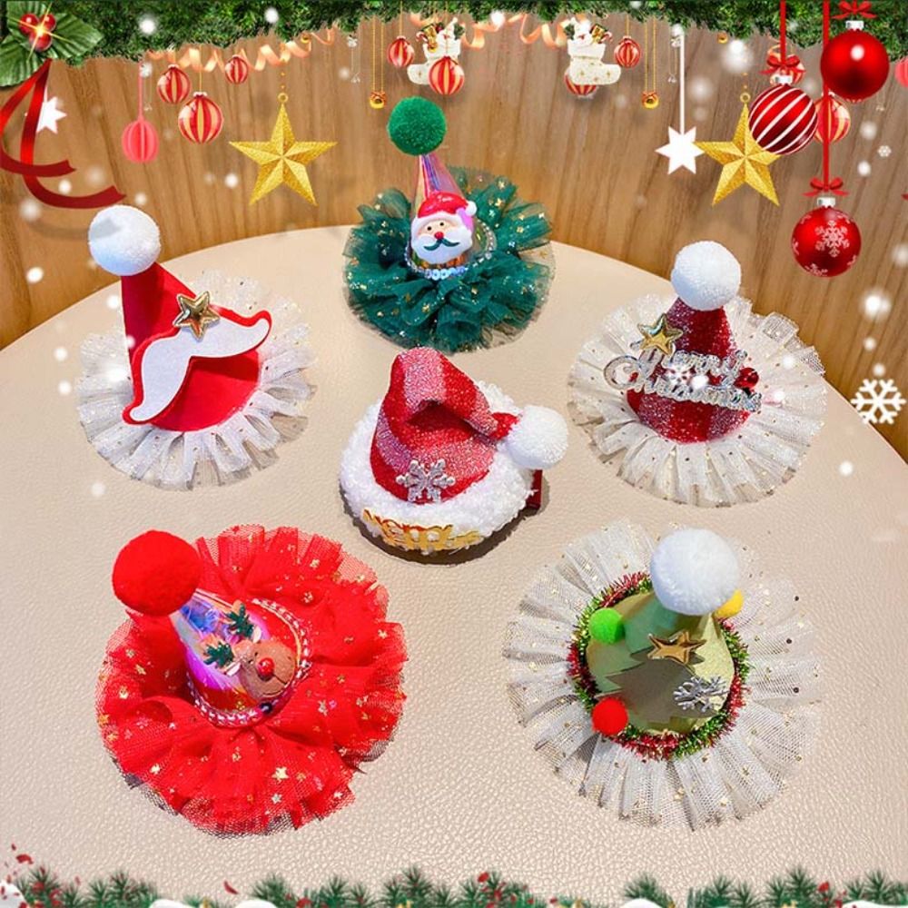 Cute Star Christmas Hair Clip  - Santa Hat Plush ulasan dan harga