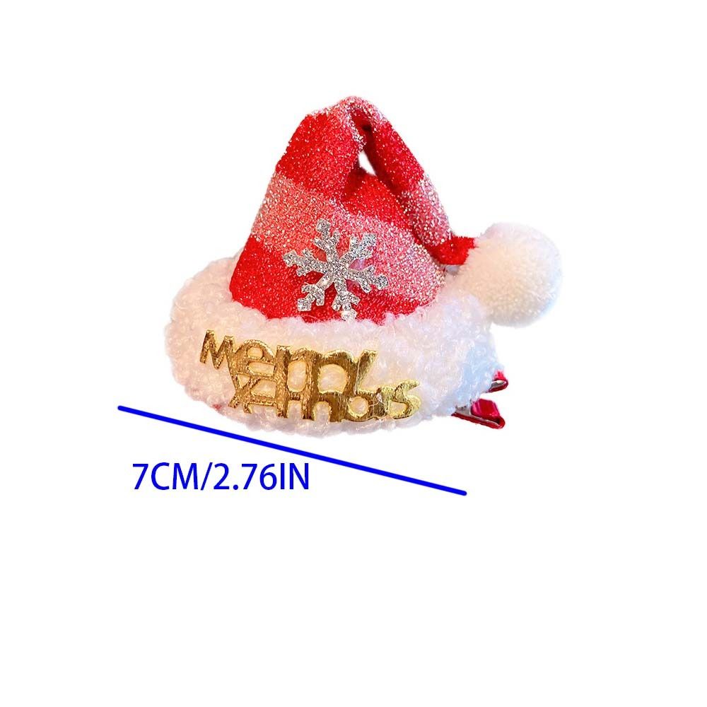Cute Star Christmas Hair Clip  - Santa Hat Plush ulasan dan harga