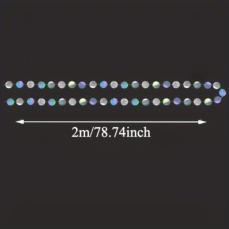 1pc Shimmering Iridescent Circ - Tinsel Garland Decoration ulasan dan harga