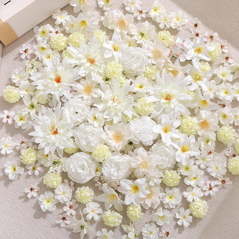 20Pcs Mix White Artificial Flo - Christmas Wreath Fake ulasan dan harga