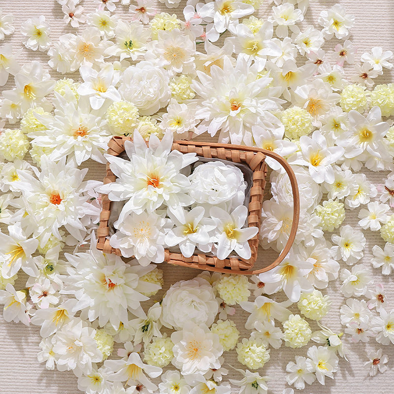 20Pcs Mix White Artificial Flo - Christmas Wreath Fake ulasan dan harga