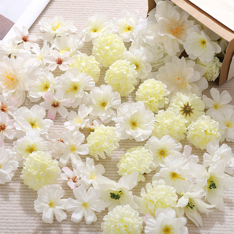 20Pcs Mix White Artificial Flo - Christmas Wreath Fake ulasan dan harga