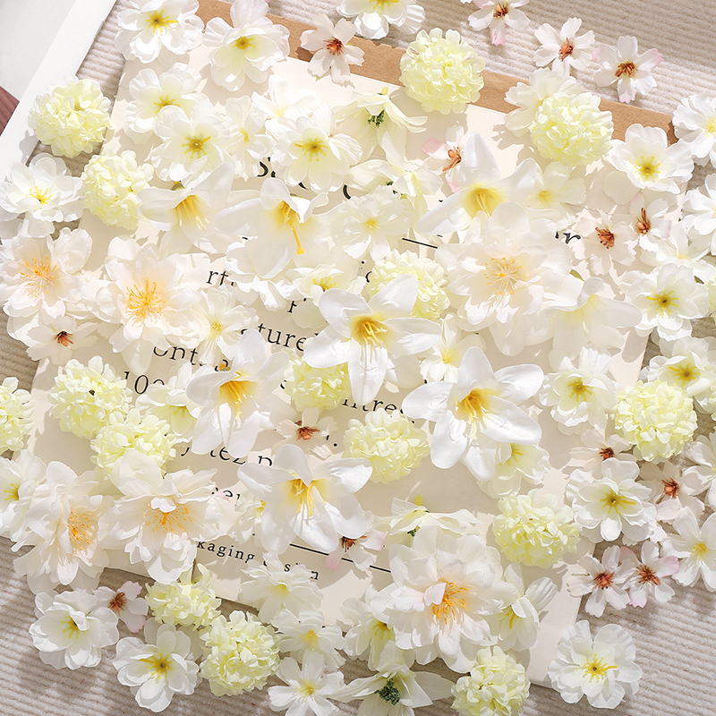 20Pcs Mix White Artificial Flo - Christmas Wreath Fake ulasan dan harga