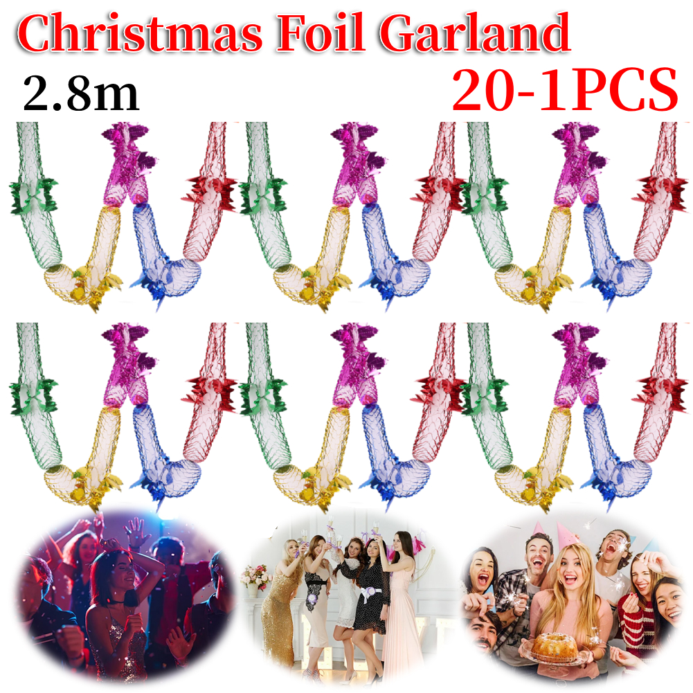 Christmas Foil Garland Ceiling - Tinsel Garland Decoration ulasan dan harga