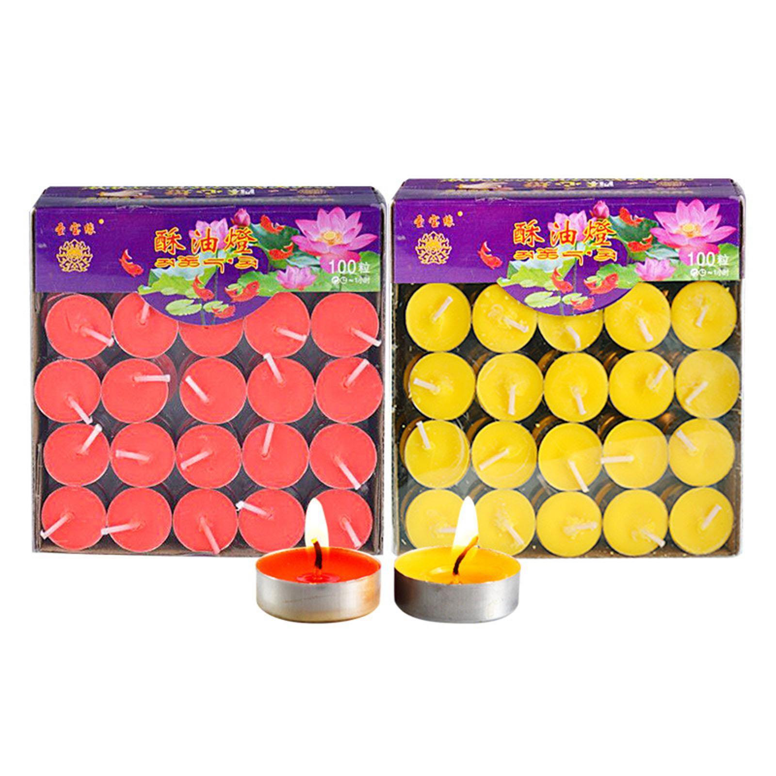 100pcs/Set DIY Round Smokeless - Holiday Candle Set ulasan dan harga