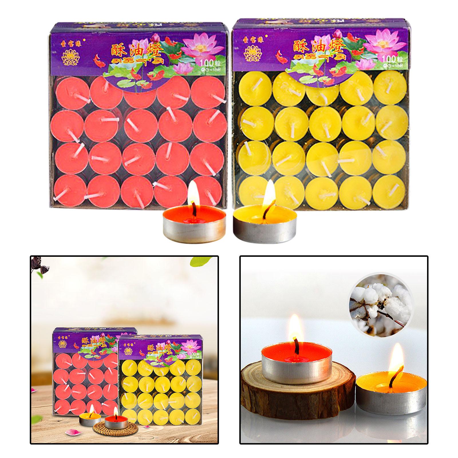 100pcs/Set DIY Round Smokeless - Holiday Candle Set ulasan dan harga
