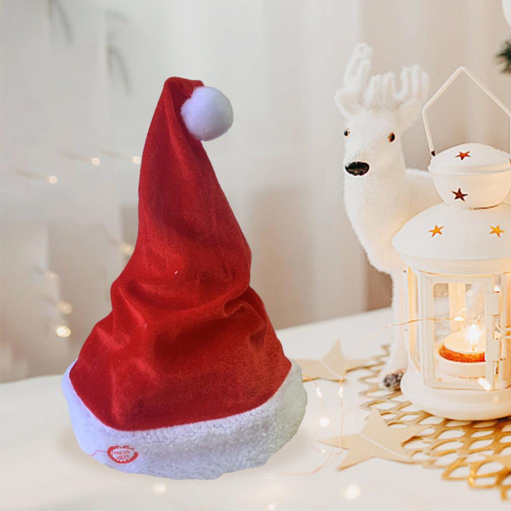 Singing Dancing Santa Hats Dec - Santa Hat Plush ulasan dan harga