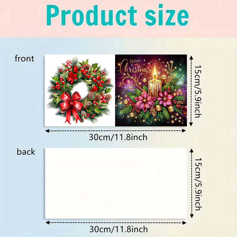 6-piece Christmas diamond pain - Holiday Candle Set ulasan dan harga