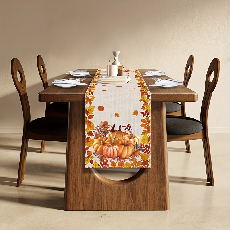 1pc Thanksgiving & Halloween T - Christmas Table Runner ulasan dan harga