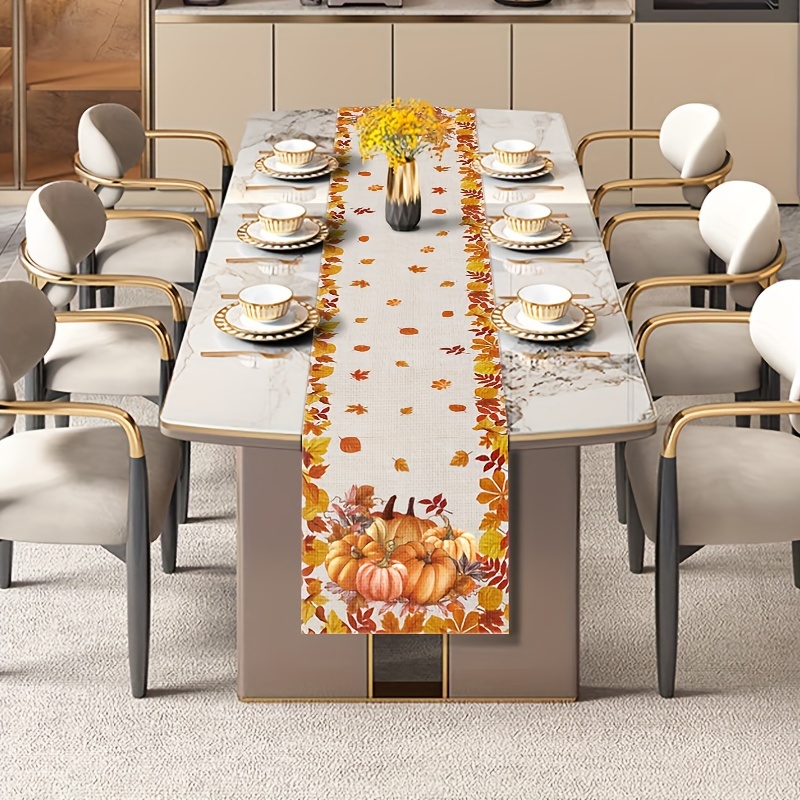 1pc Thanksgiving & Halloween T - Christmas Table Runner ulasan dan harga