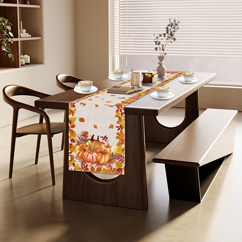 1pc Thanksgiving & Halloween T - Christmas Table Runner ulasan dan harga
