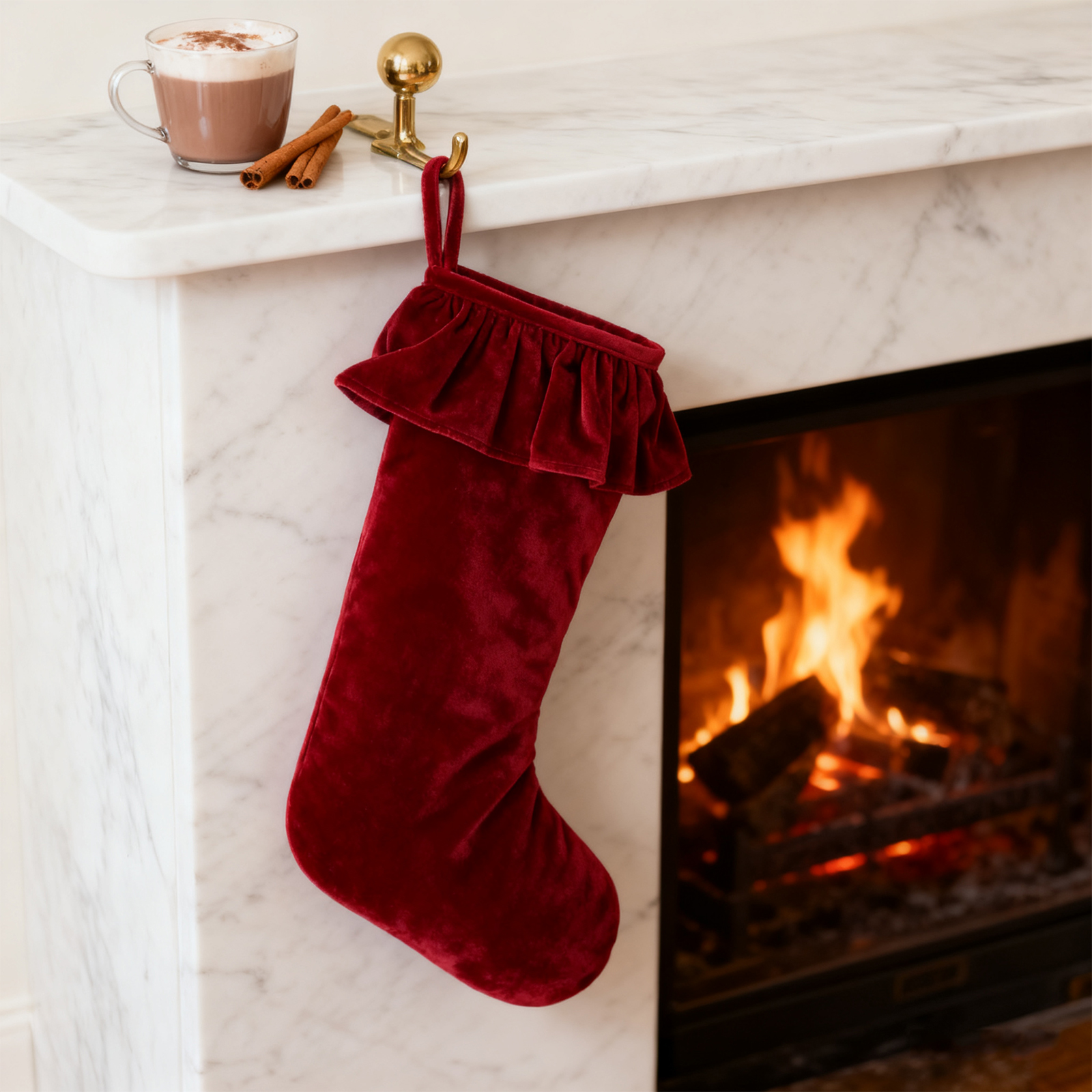 Velvet Christmas Stocking Holi - Christmas Stocking Hanging ulasan dan harga