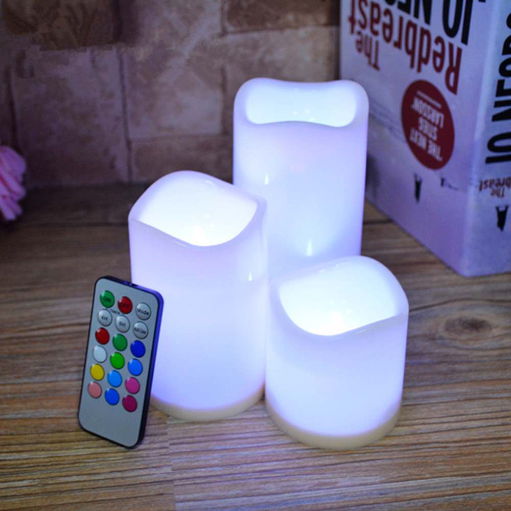3pcs/ set LED Flameless Flicke - Holiday Candle Set ulasan dan harga