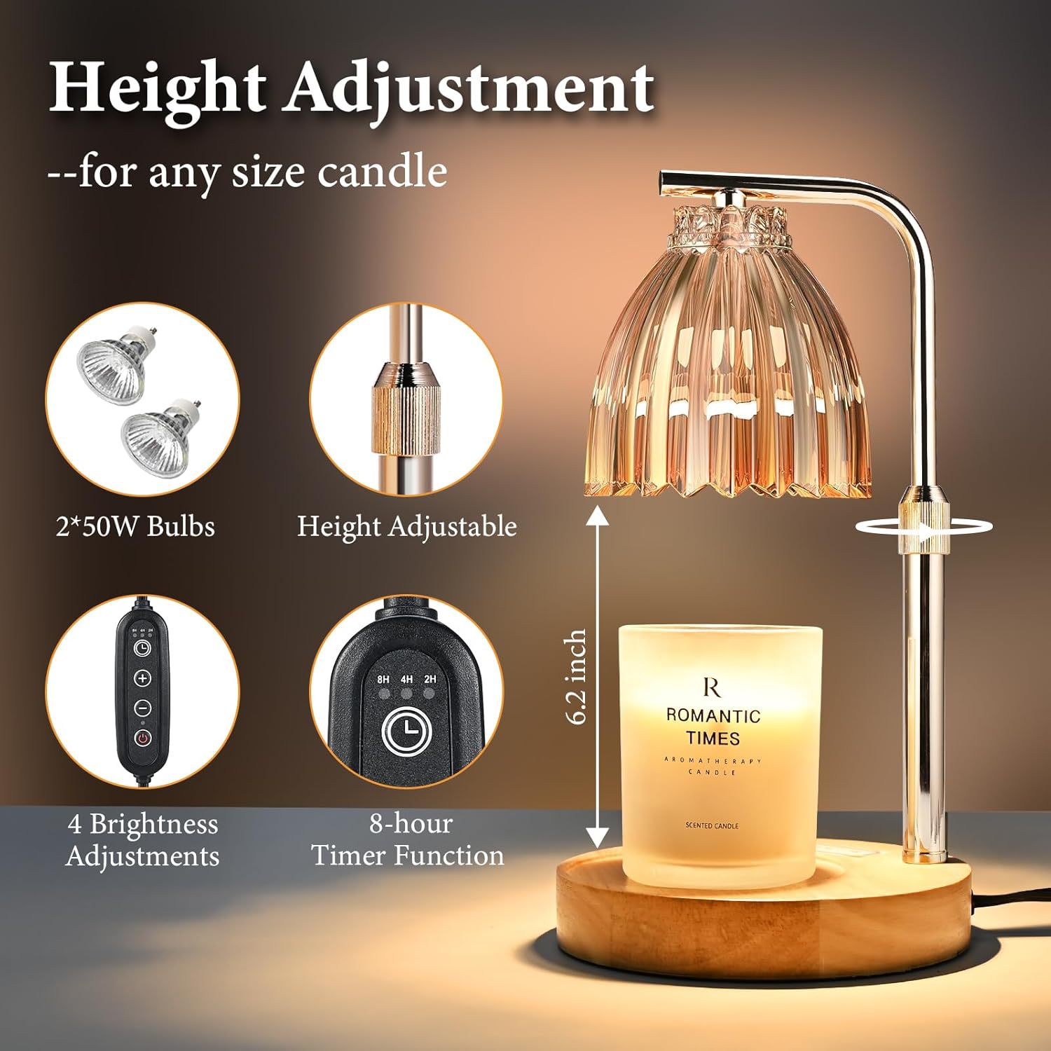 Adjustable Height Aromatherapy - Holiday Candle Set ulasan dan harga