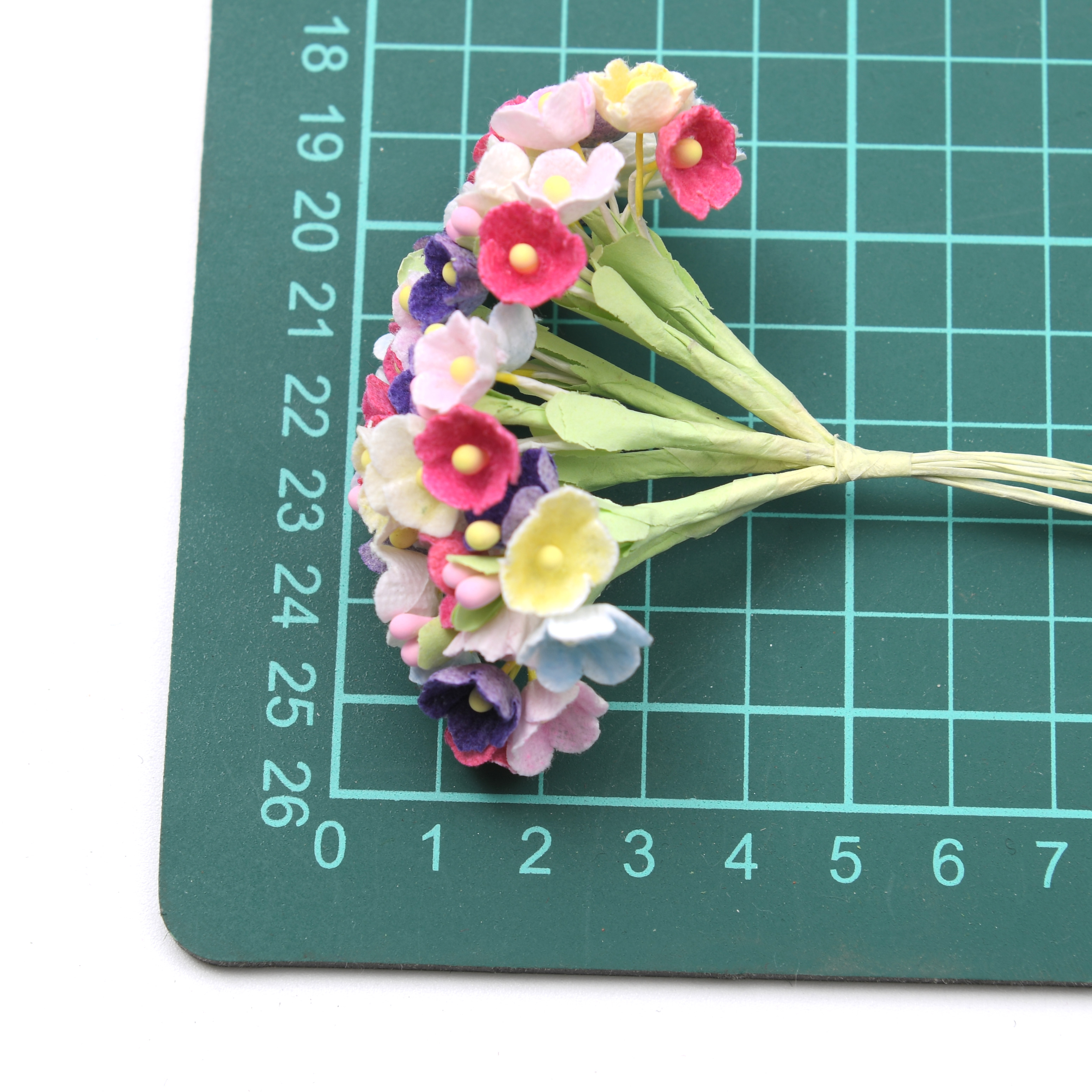 8pcs/1bunch Mini Paper Rose Fl - Christmas Wreath Fake ulasan dan harga