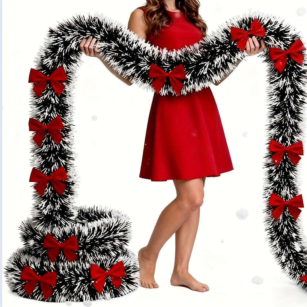 Artificial Christmas Garland X - Tinsel Garland Decoration ulasan dan harga