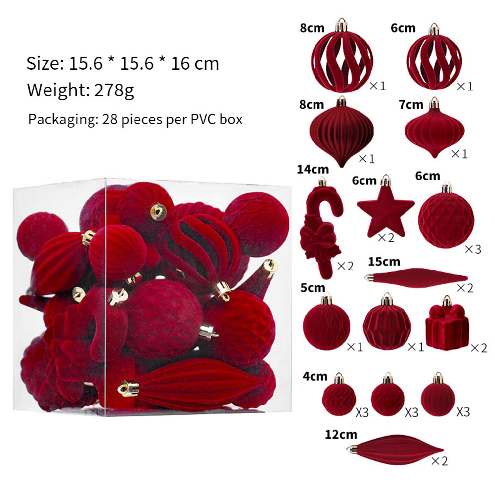  28PCS Christmas Balls Christ - Ornament Ball Set ulasan dan harga