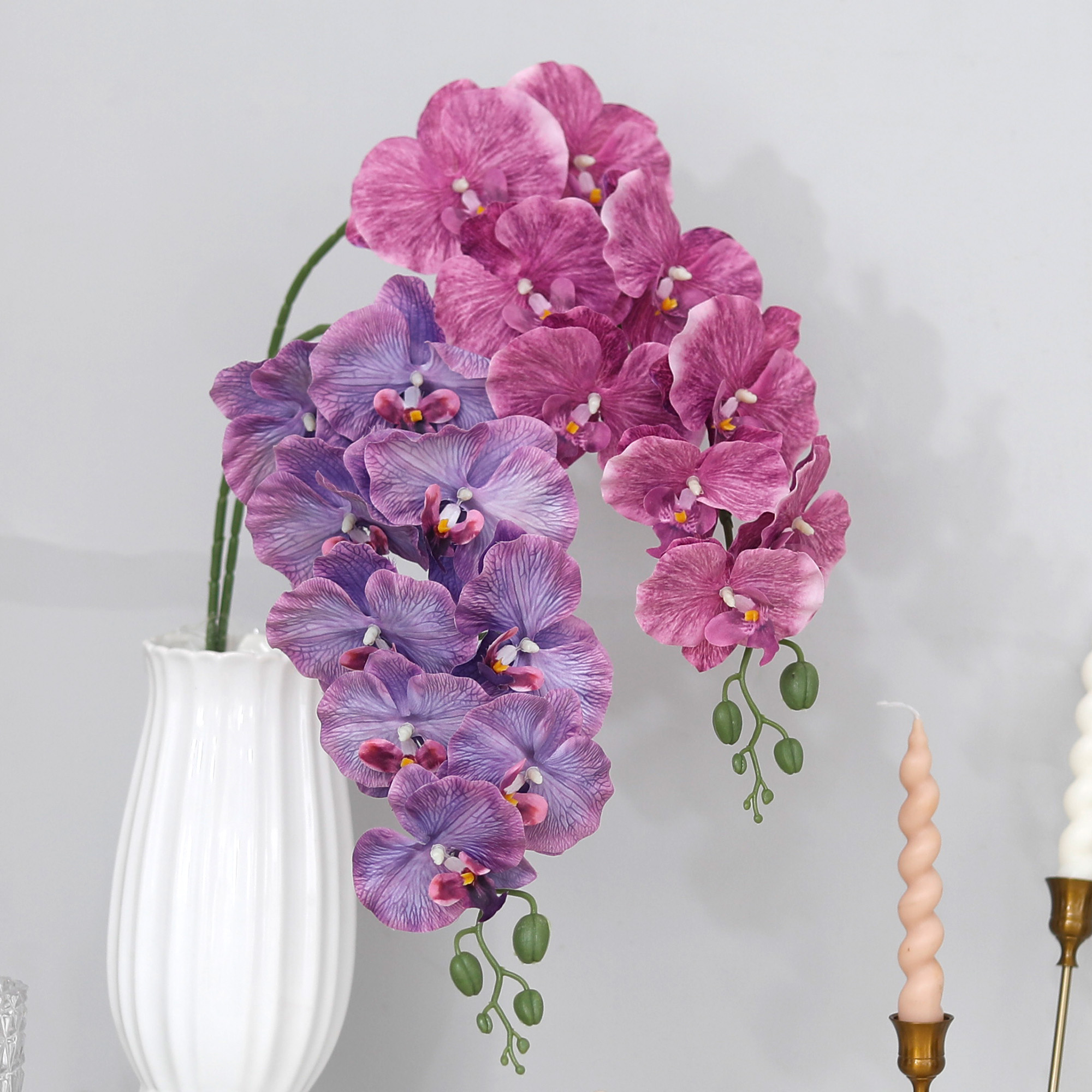 Long Branch Butterfly Orchids  - Christmas Wreath Fake ulasan dan harga